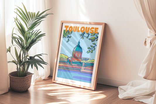 Toulouse city poster - La Grave Dome