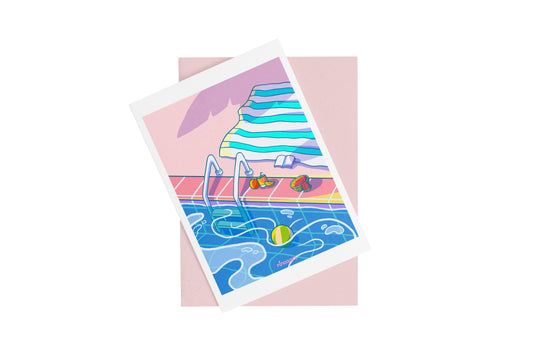 Mini print bord de piscine