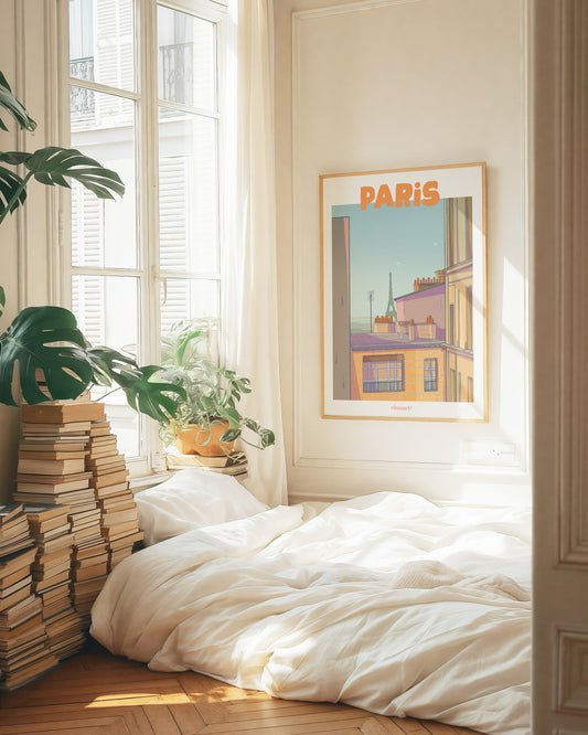 Paris city poster - The roofs