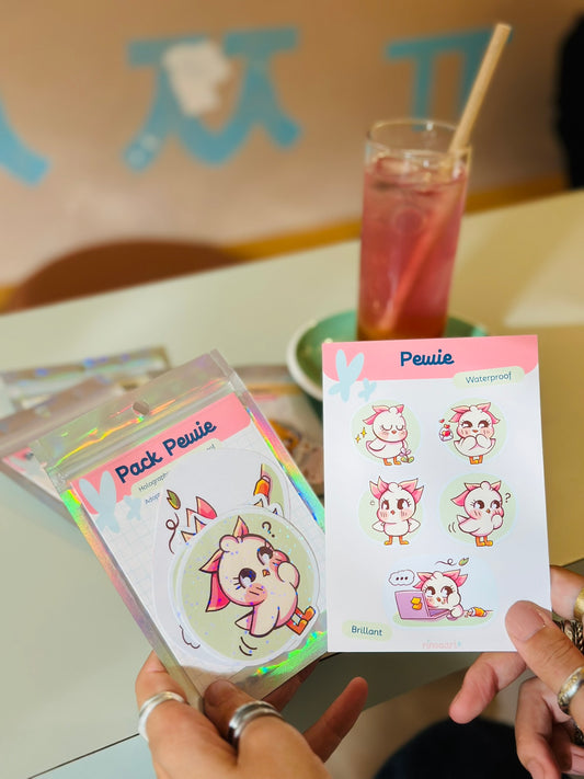 "Pewie and his moods" sticker pack – 5 stickers