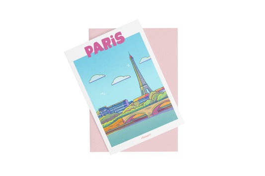 Carte postale Paris la Seine Mini Print