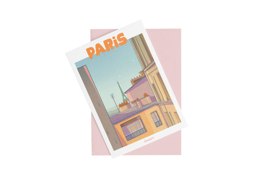 Carte postale Paris les Toits Mini Print