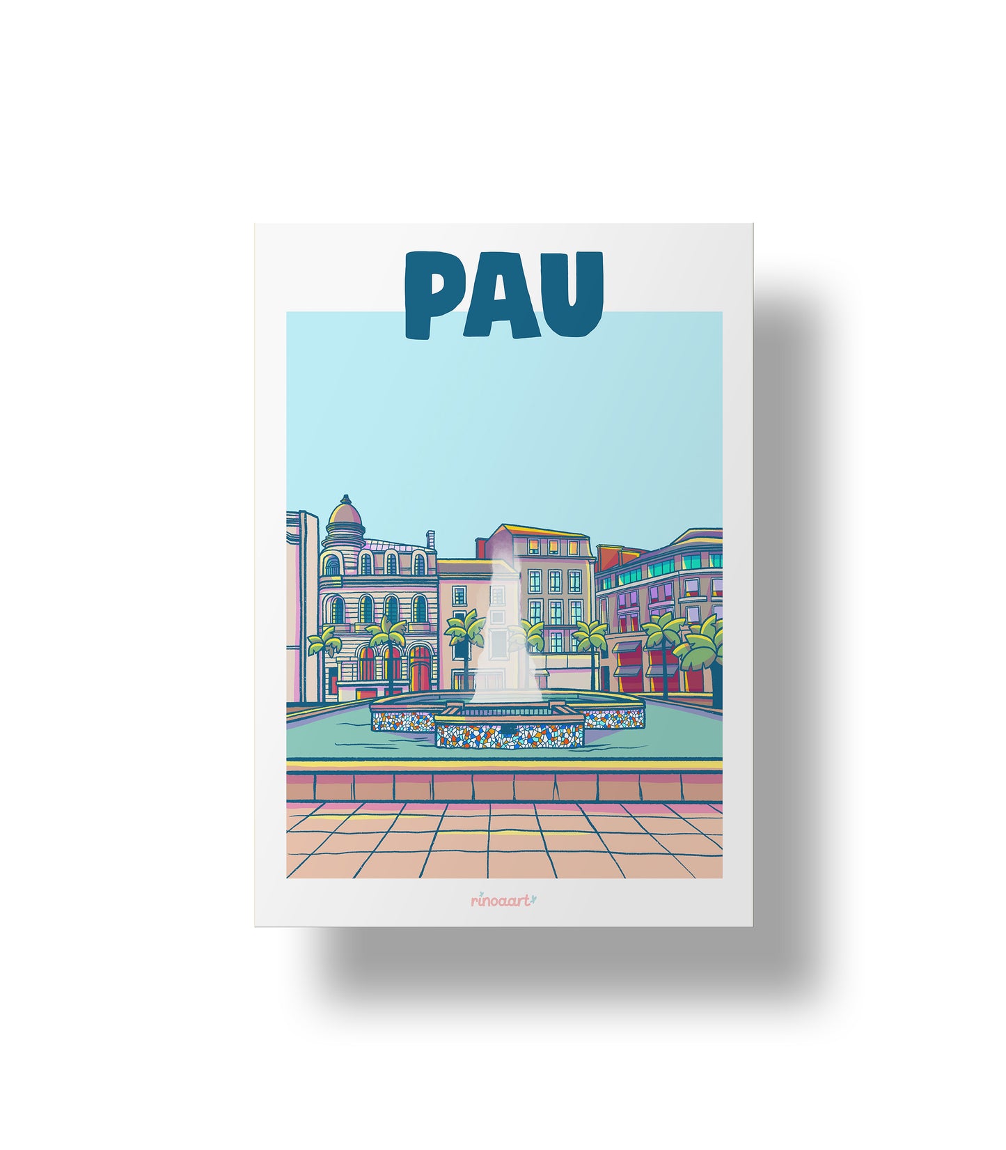 affiche ville de pau format A5