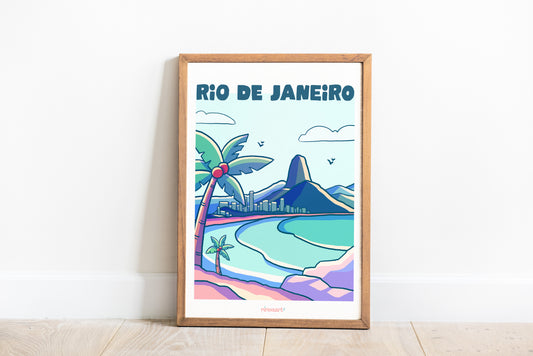 affiche ville de rio format A4