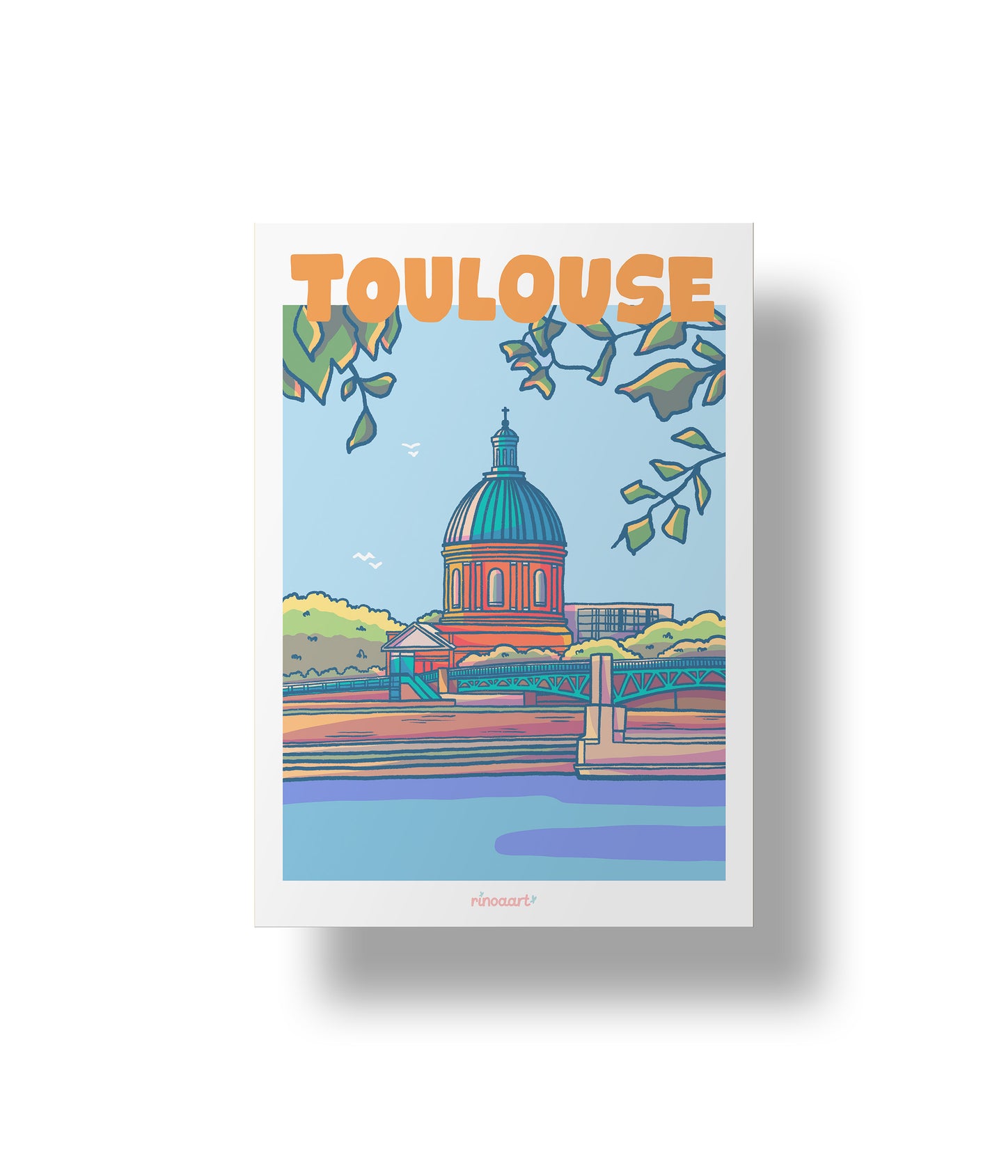 affiche ville de toulouse dôme de la grave format A5