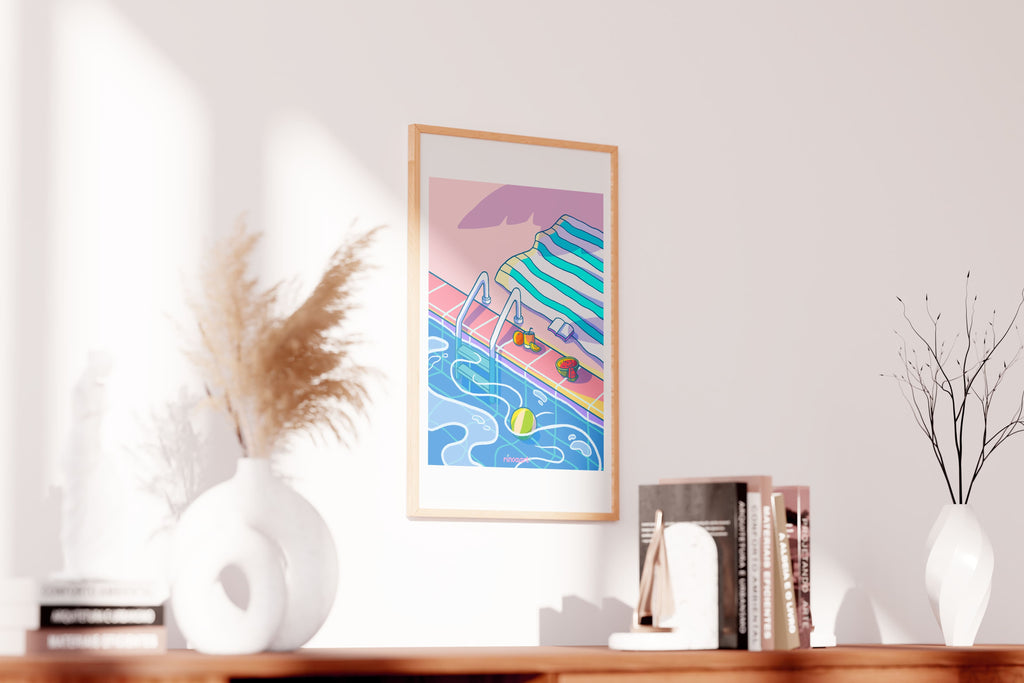 Affiche Bord de Piscine