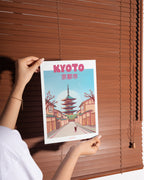 affiche ville du Japon illustration Kyoto 