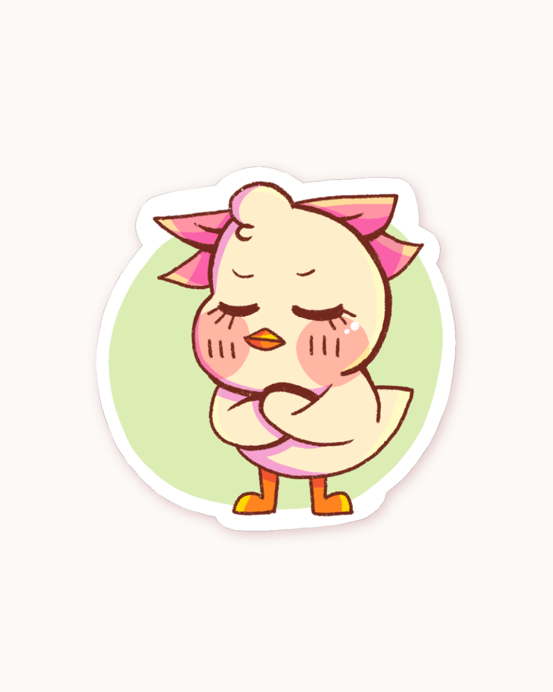 sticker mignon holographique et pailleté