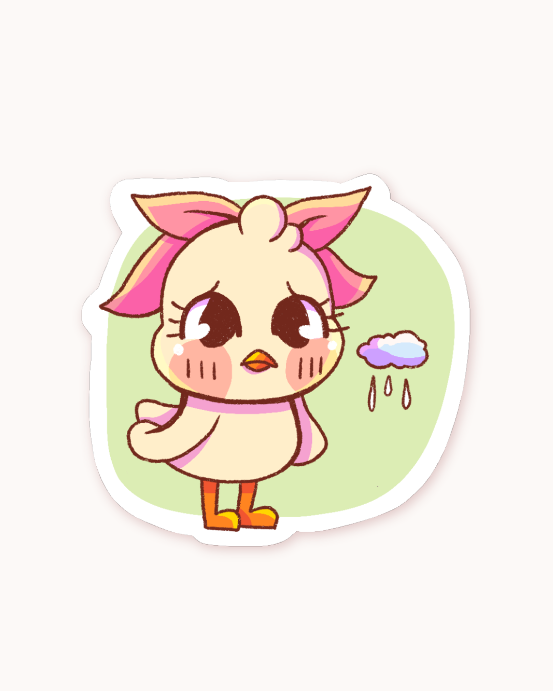 Sticker Pewie - triste