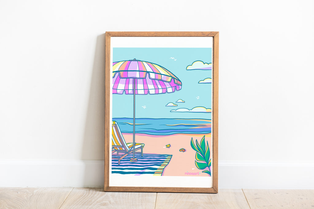 affiche bord de mer A4