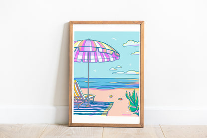 affiche bord de mer A4