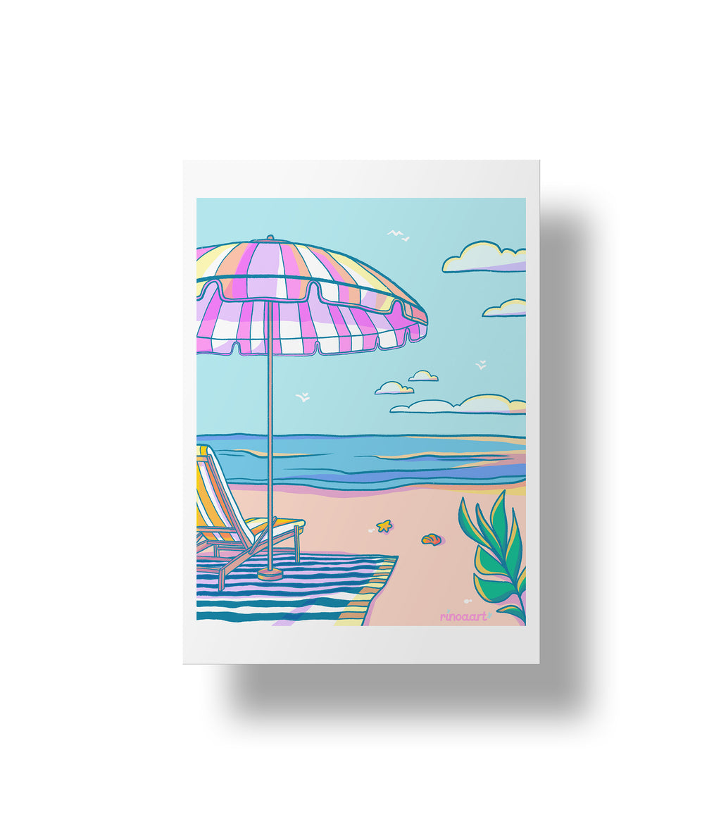 affiche bord de mer A5