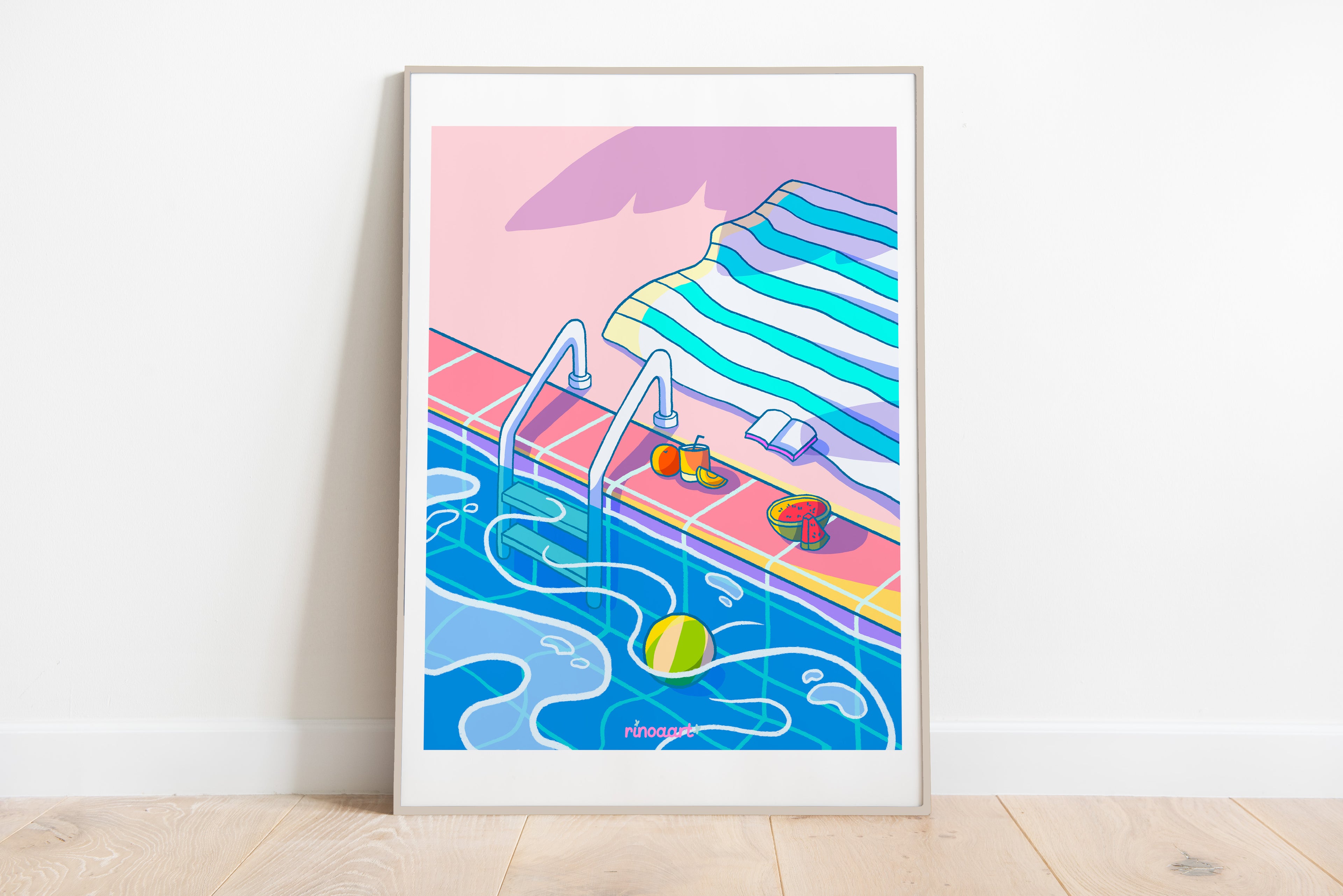 affiche bord de piscine A3