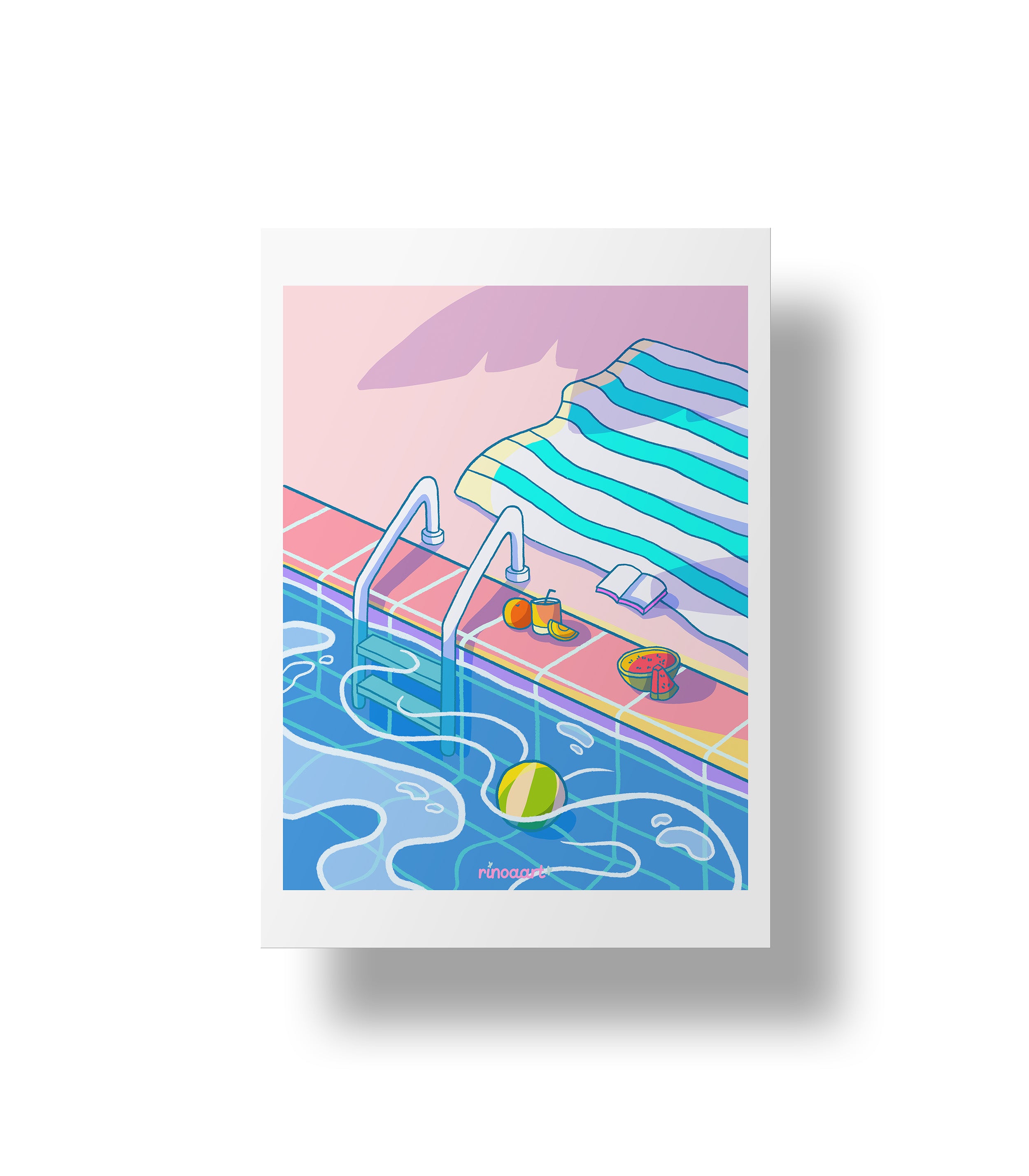 affiche bord de piscine A5