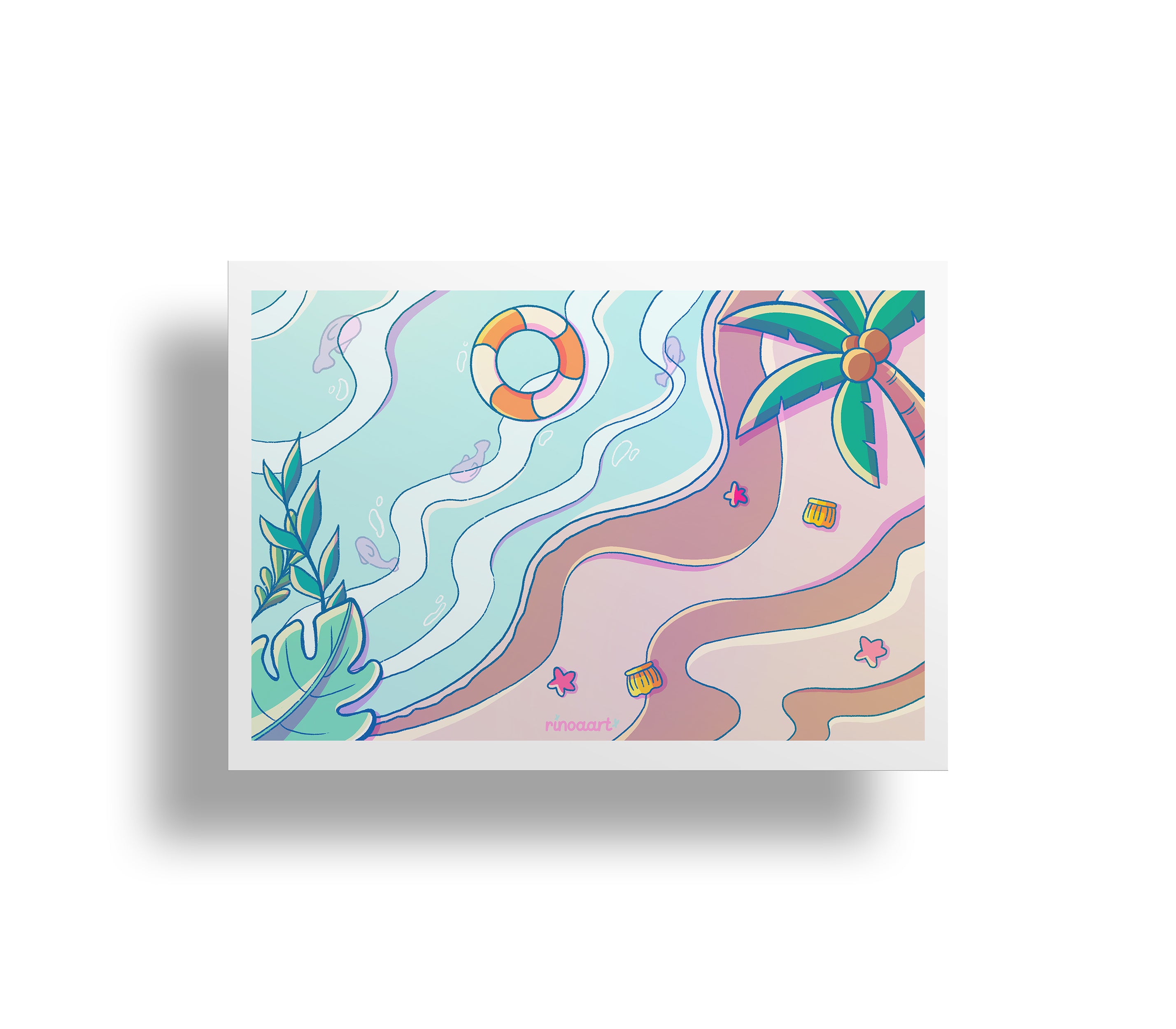 Affiche bord de plage 