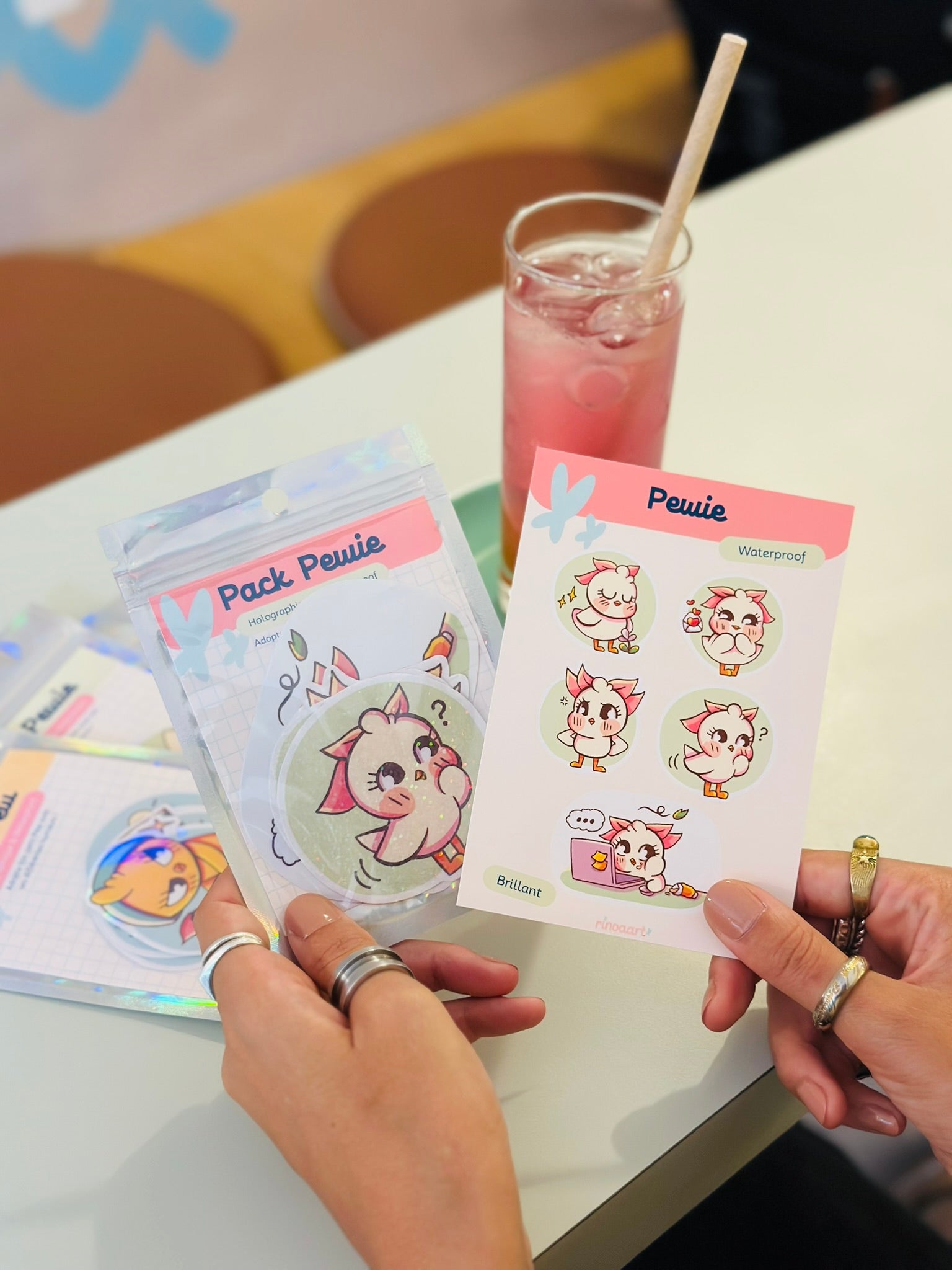 Pack stickers "Pewie et ses humeurs" – 5 stickers