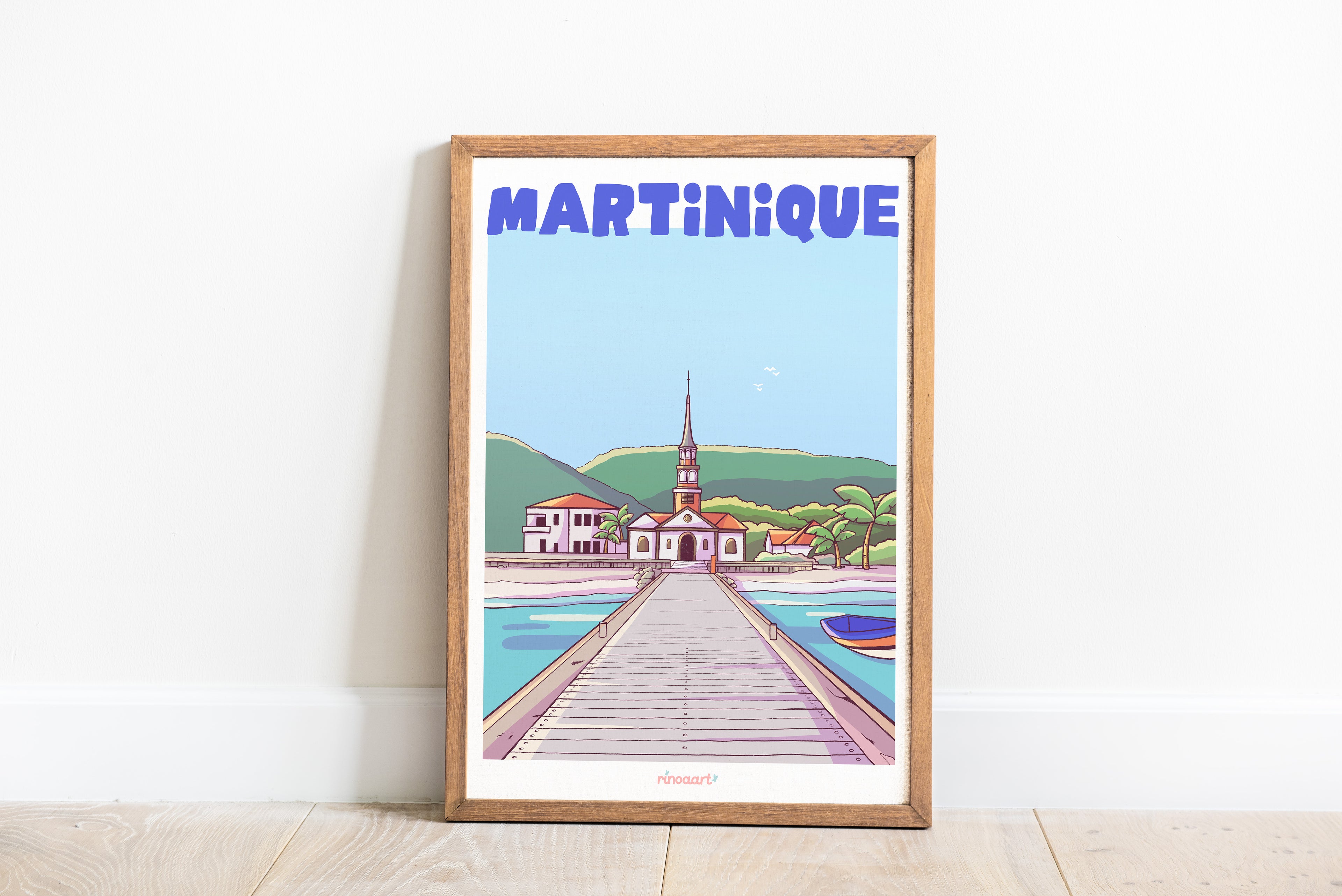 affiche colorée martinique antilles format A4