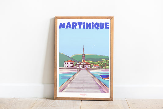 affiche colorée martinique antilles format A4