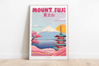 illustration affiche Japon Mont Fuji format A3