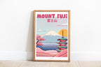 illustration affiche Japon Mont Fuji format A4