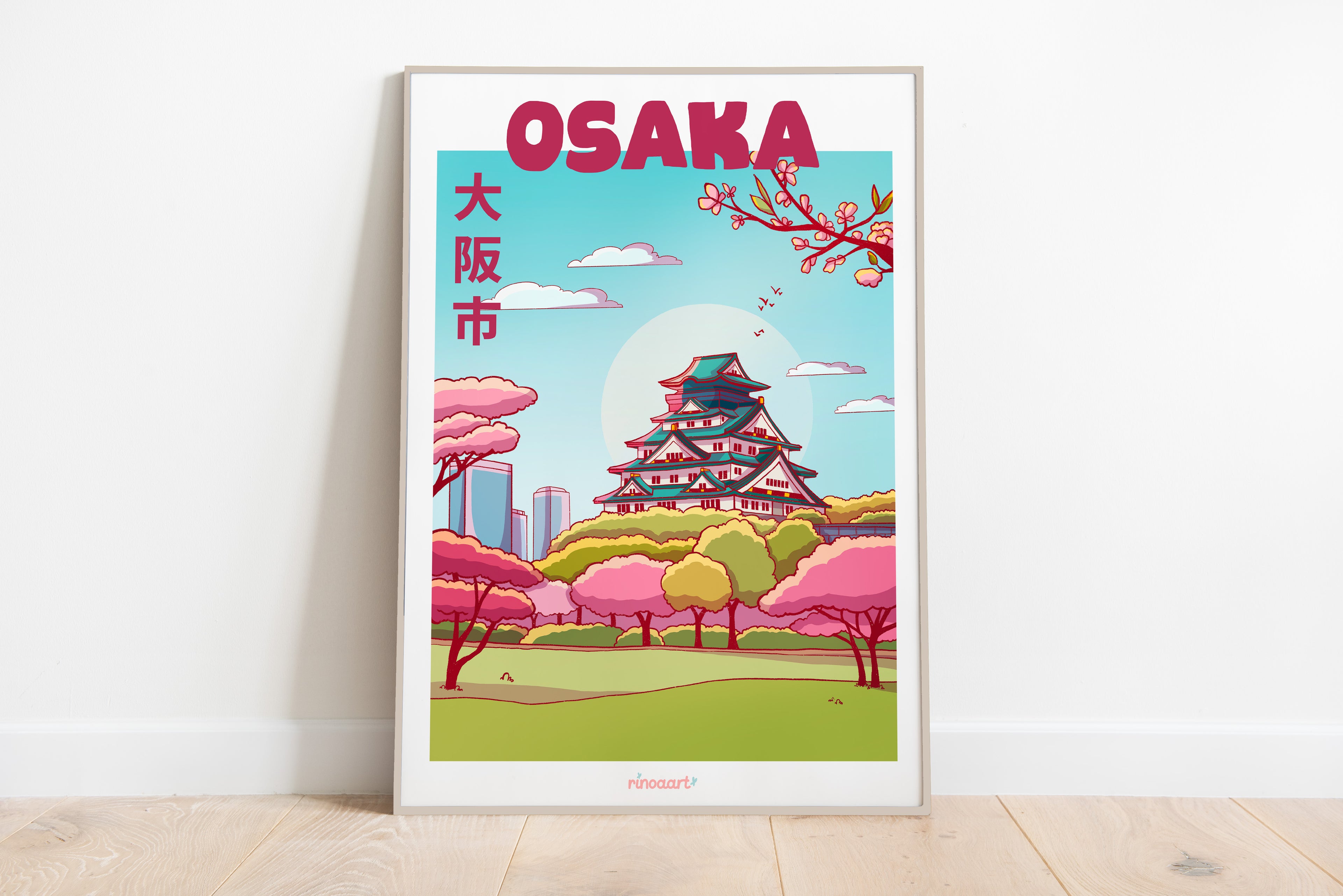 affiche art print Osaka format 30x40