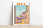 Affiche ville Paris les toits A3