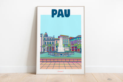 affiche ville de pau format A3