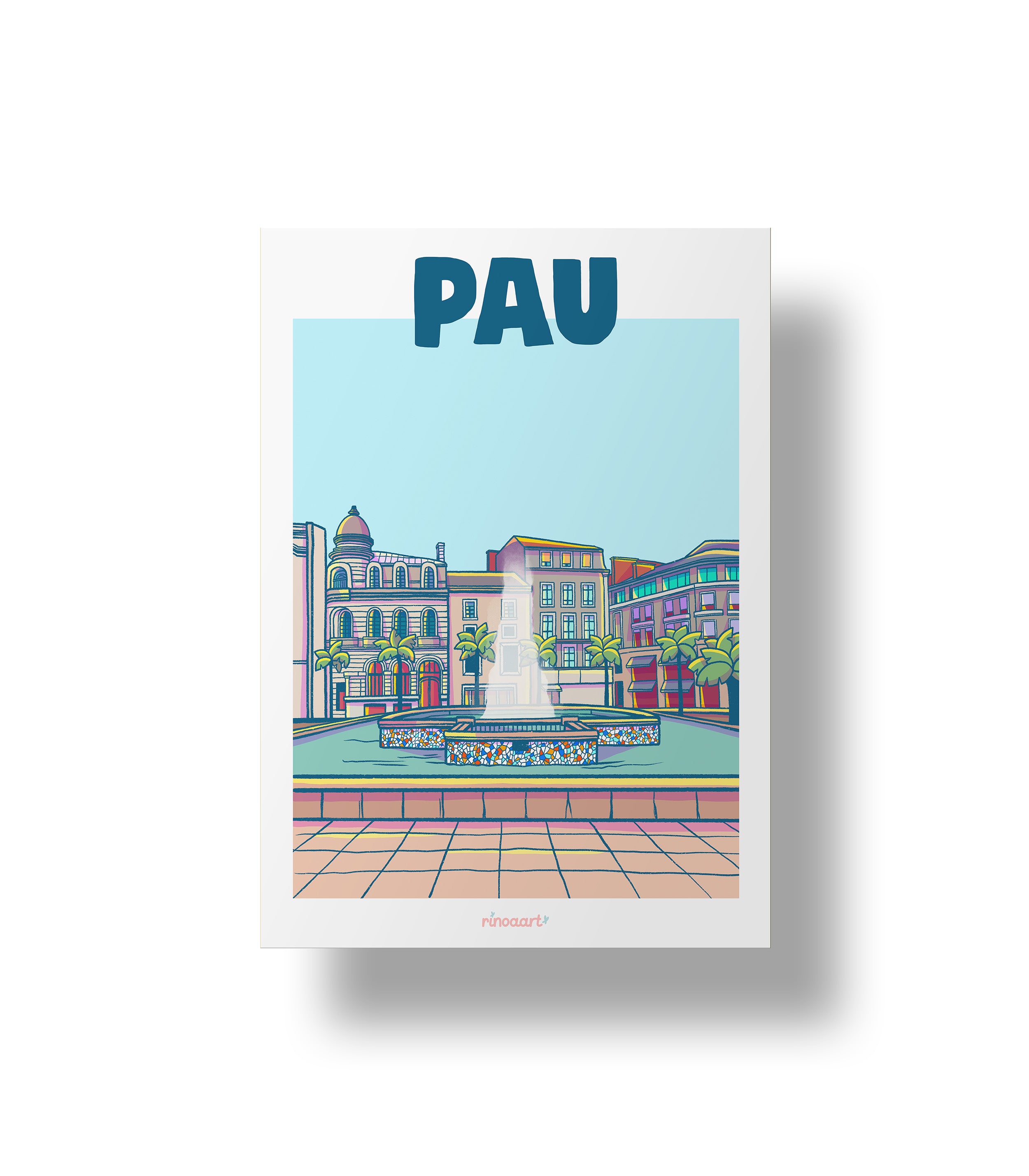affiche ville de pau format A5