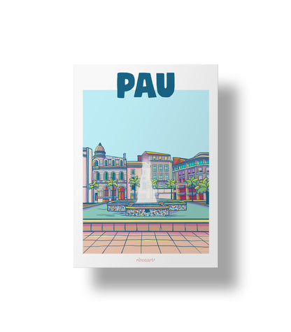 affiche ville de pau format A5