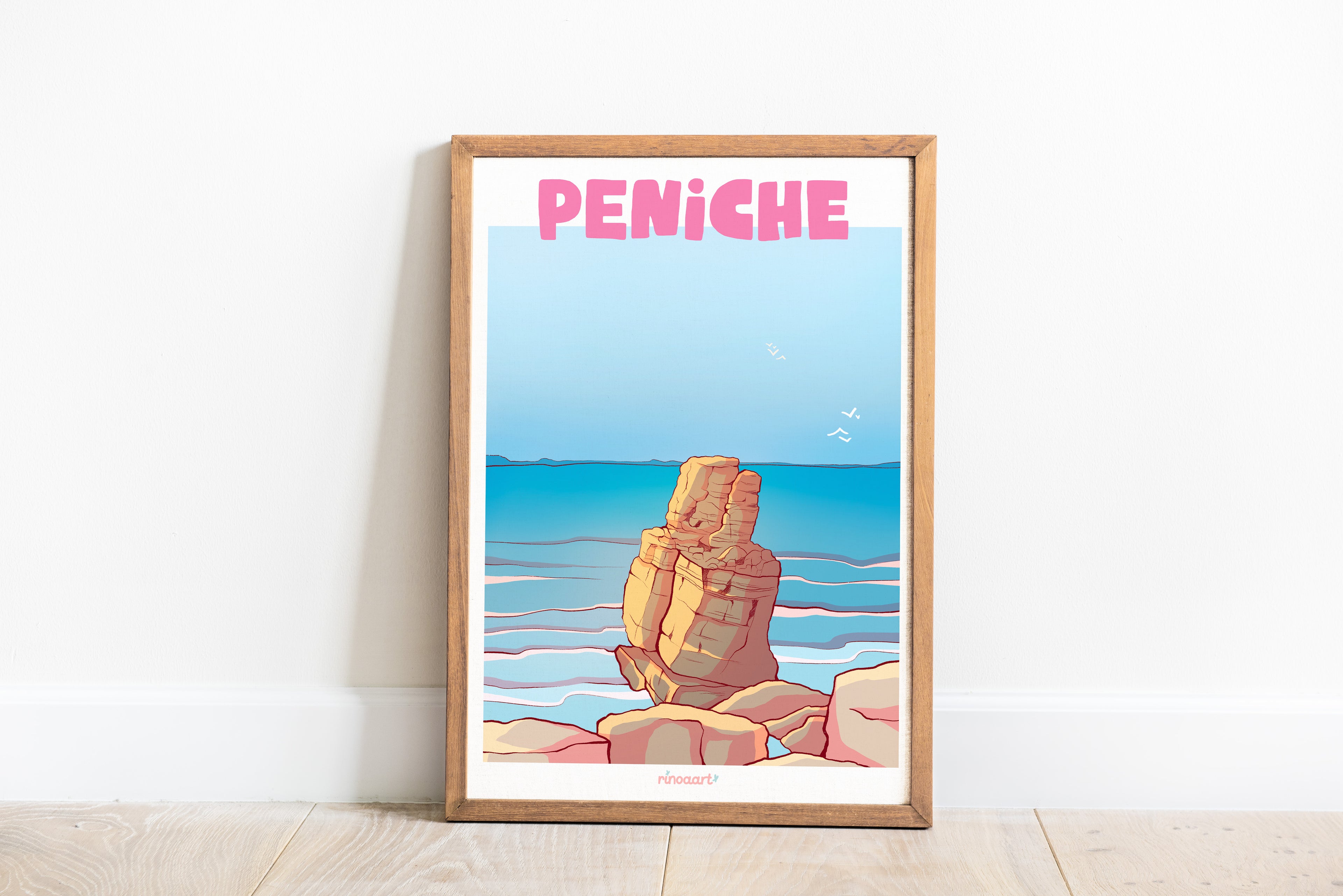 affiche ville portugal peniche format A4