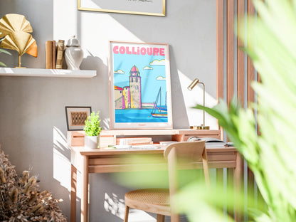 Collioure city poster