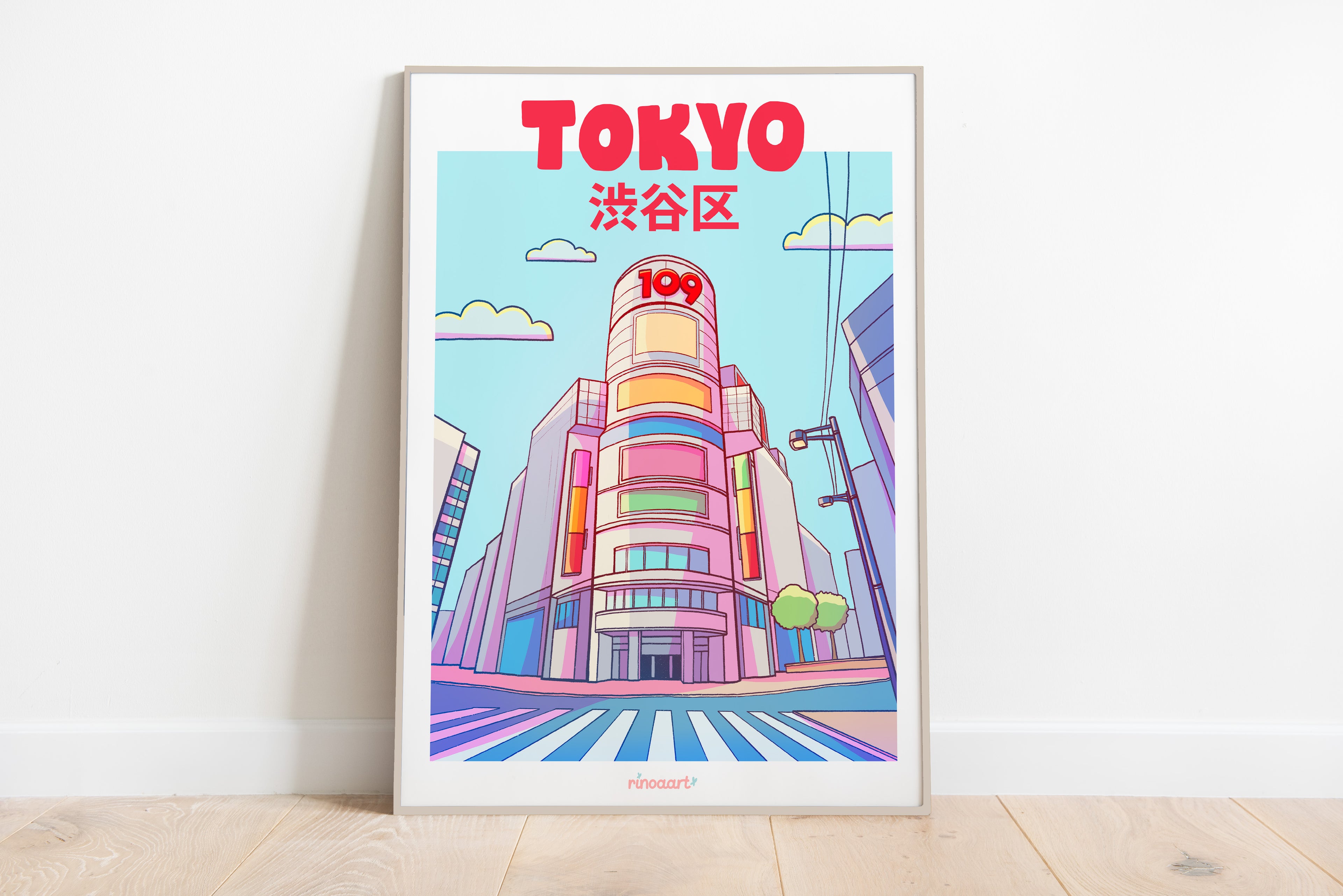 affiche ville Tokyo Shibuya Crossing 30x40