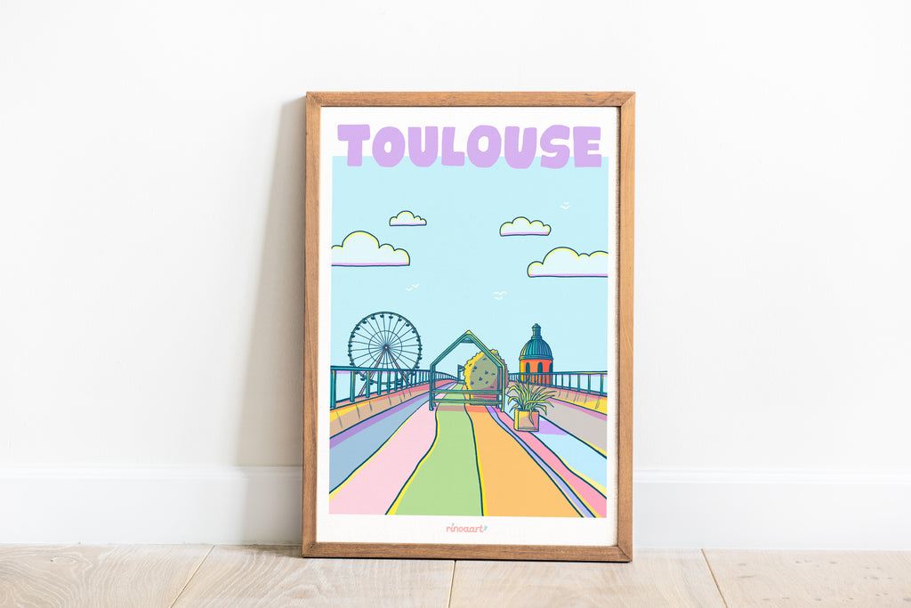 affiche ville de Toulouse format A4