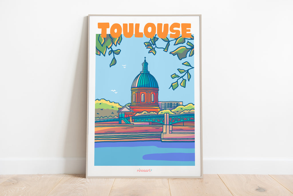 affiche ville de toulouse dôme de la grave format A3