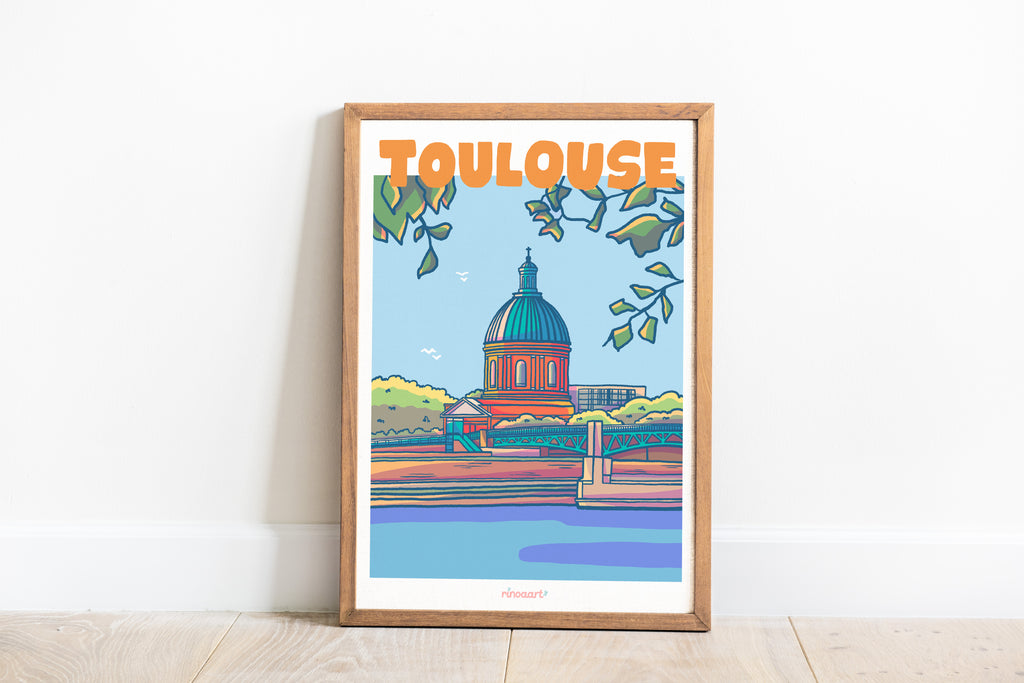 affiche ville de toulouse dôme de la grave format A4